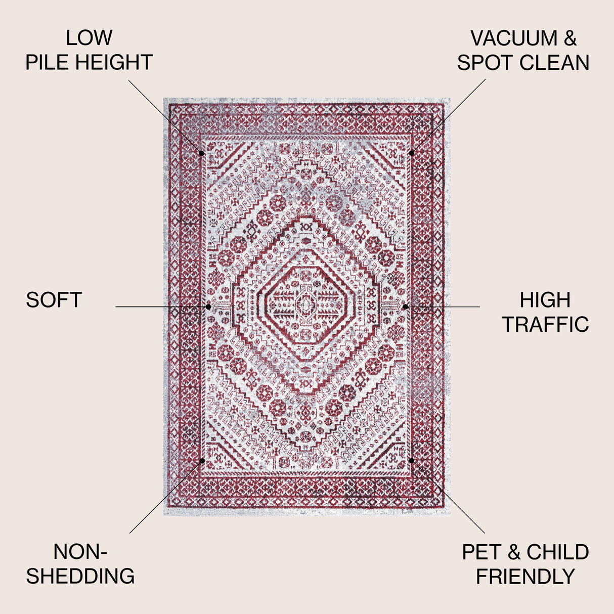 Boho Cottage Medallion Area Rug