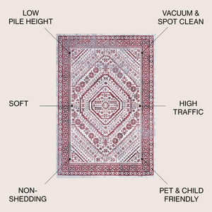 Boho Cottage Medallion Area Rug