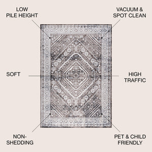 Boho Cottage Medallion Area Rug