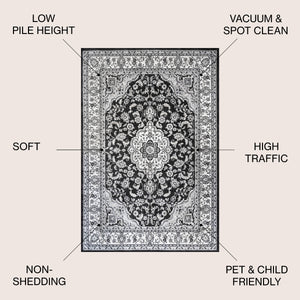 Palmette Modern Persian Floral Area Rug