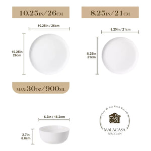 Mina 12 Piece Dinnerware Set