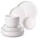 Mina 12 Piece Dinnerware Set - Ivory White