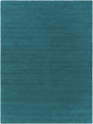 Brockton Solid Teal Wool  Rug