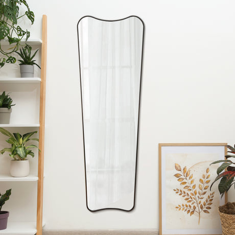 Alfie Rectangular Metal Framed Wall Mounted Full-Length Mirror