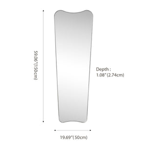 Alfie Rectangular Metal Framed Wall Mounted Full-Length Mirror