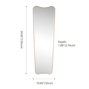 Alfie Rectangular Metal Framed Wall Mounted Full-Length Mirror