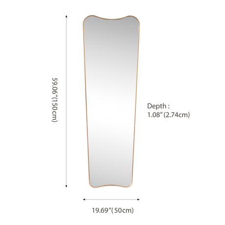 Alfie Rectangular Metal Framed Wall Mounted Full-Length Mirror