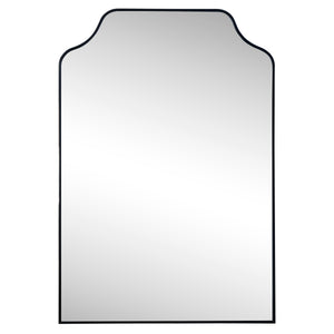 Lindie Medium Scalloped-Top Metal Framed Wall Mounted Mirror