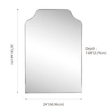 Lindie Medium Scalloped-Top Metal Framed Wall Mounted Mirror
