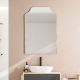 Lindie Medium Scalloped-Top Metal Framed Wall Mounted Mirror