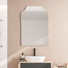 Lindie Medium Scalloped-Top Metal Framed Wall Mounted Mirror