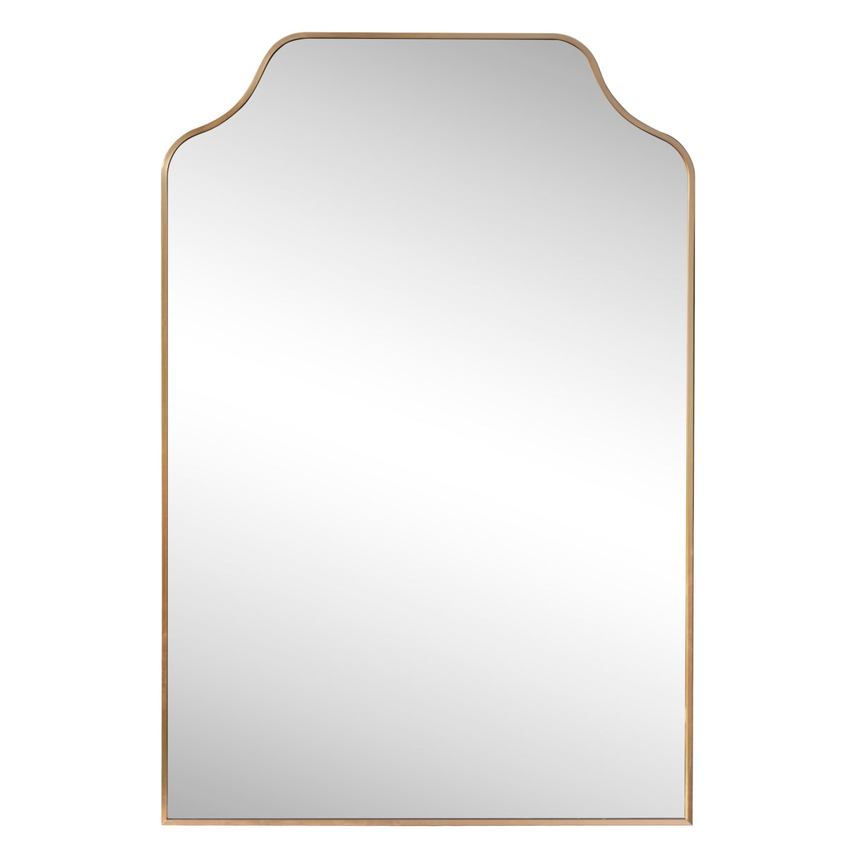 Lindie Medium Scalloped-Top Metal Framed Wall Mounted Mirror
