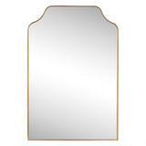 Lindie Medium Scalloped-Top Metal Framed Wall Mounted Mirror