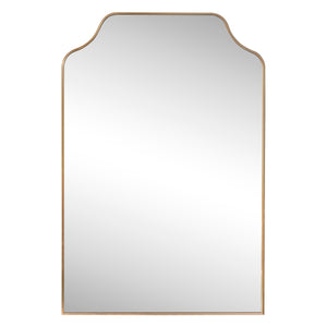 Lindie Medium Scalloped-Top Metal Framed Wall Mounted Mirror