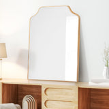 Lindie Medium Scalloped-Top Metal Framed Wall Mounted Mirror
