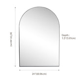 Elodie Medium Arched Metal Framed Wall Mounted Mirror