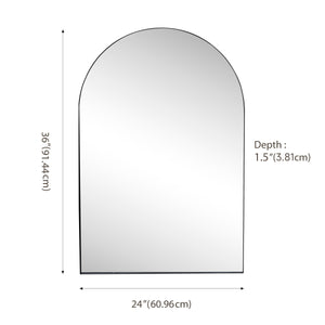 Elodie Medium Arched Metal Framed Wall Mounted Mirror
