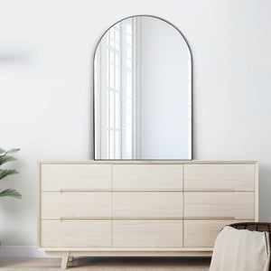 Elodie Medium Arched Metal Framed Wall Mounted Mirror