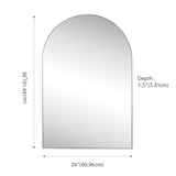 Elodie Medium Arched Metal Framed Wall Mounted Mirror