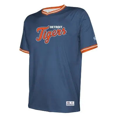 MLB Detroit Tigersen's Short Sleeve V-Neck Jersey