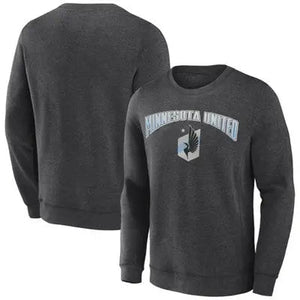 MLS Minnesota United FC Men's Offside Gray Crew Neck Fleece Sweatshirt