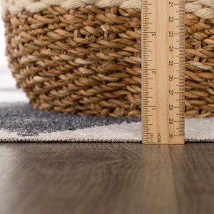 Ulric Navy Blue Diamond Washable Area Rug