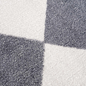 Ulric Navy Blue Diamond Washable Area Rug