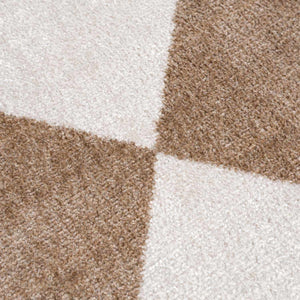 Ulric Brown Diamond Washable Area Rug
