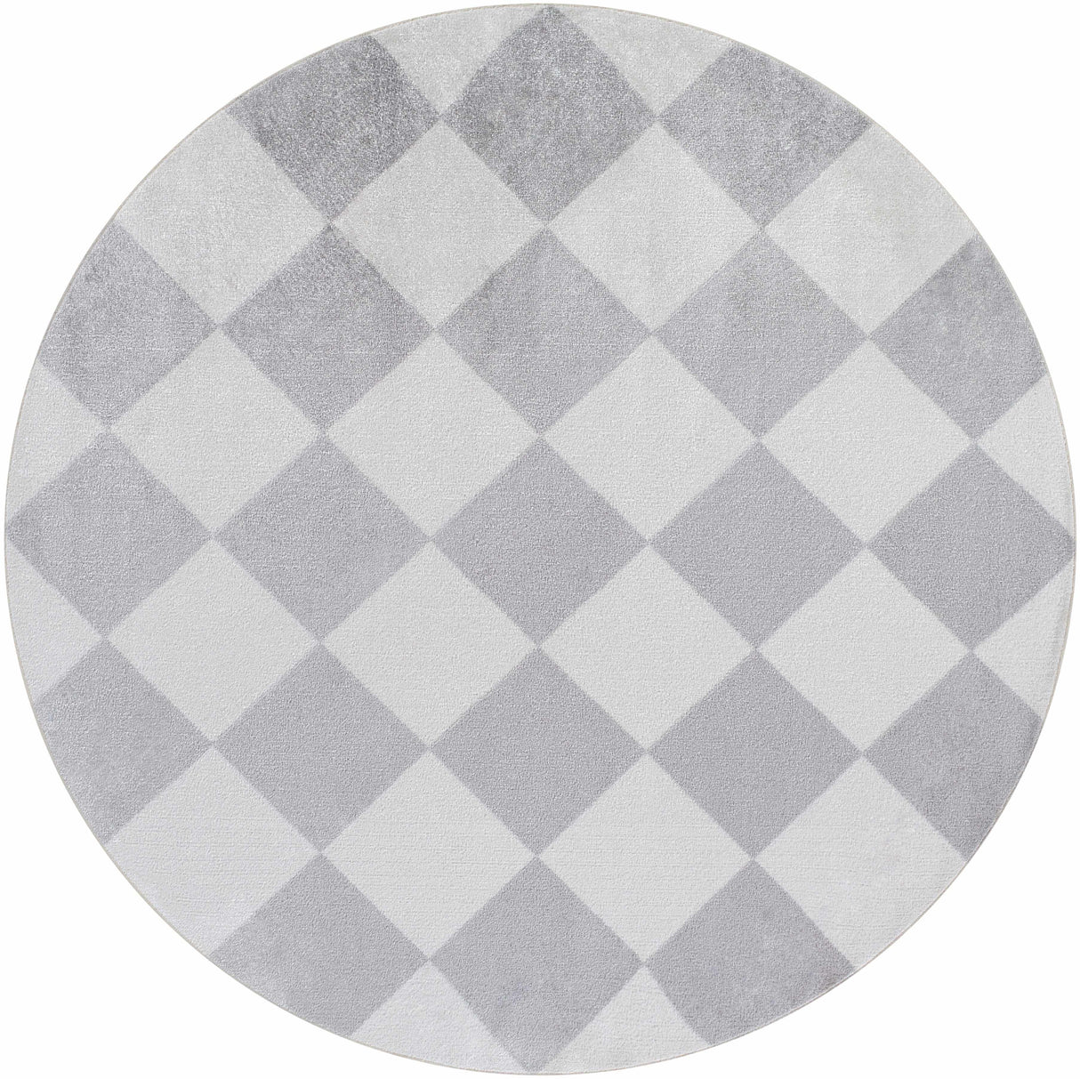 Ulric Light Gray Diamond Washable Area Rug