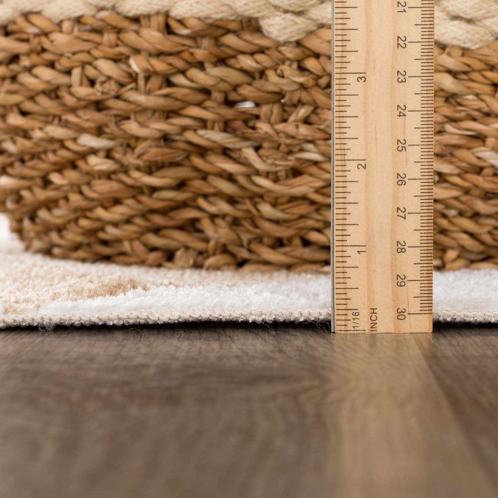 Ulric Light Brown Diamond Washable Area Rug