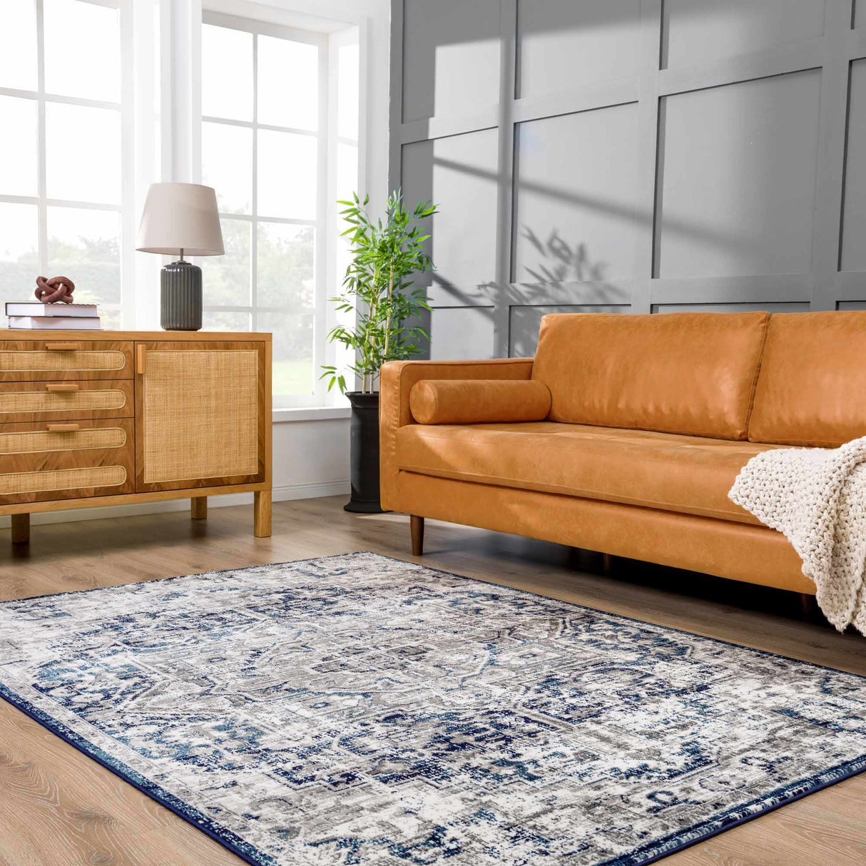 Buenaventura Navy Area Rug - Clearance