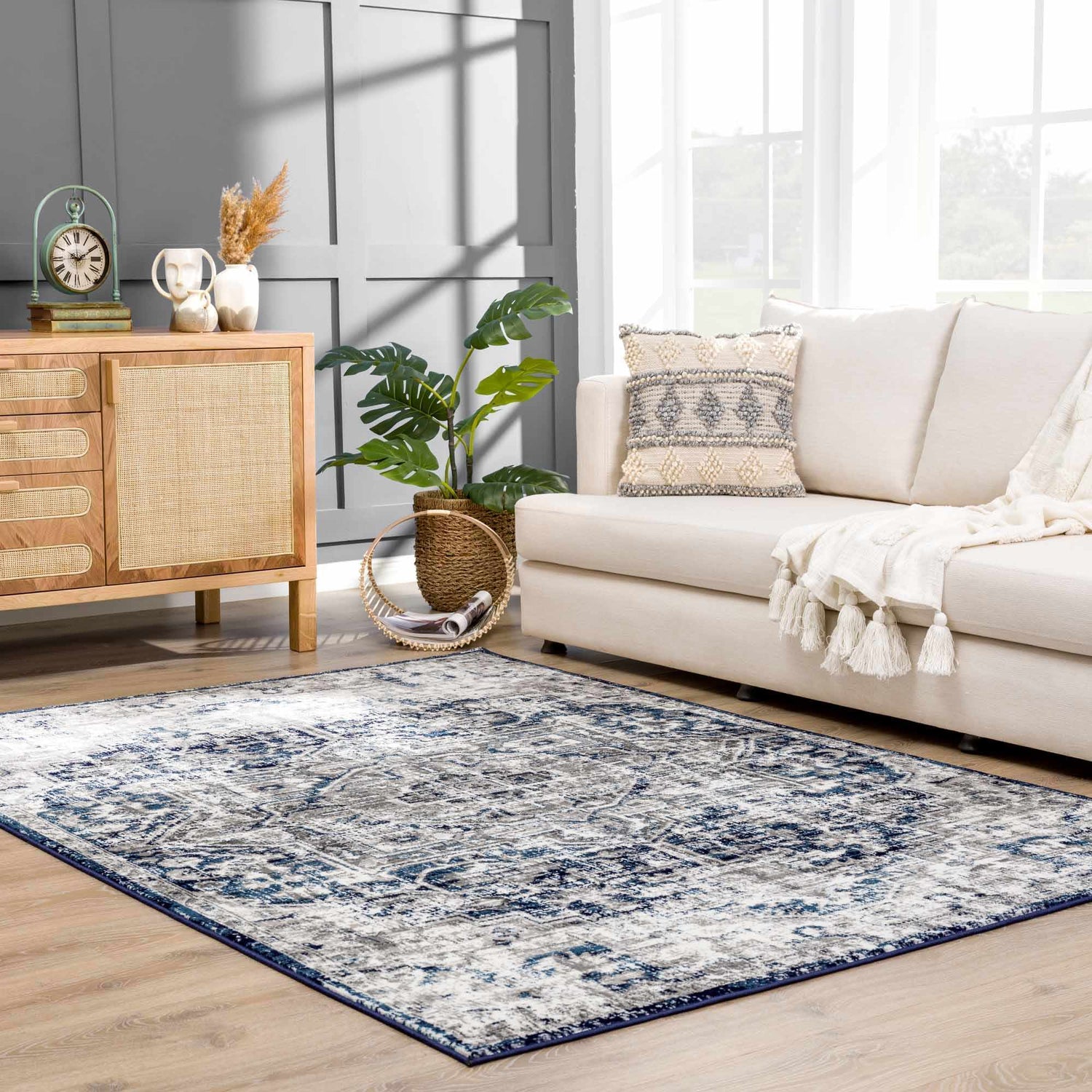 Buenaventura Navy Area Rug - Clearance
