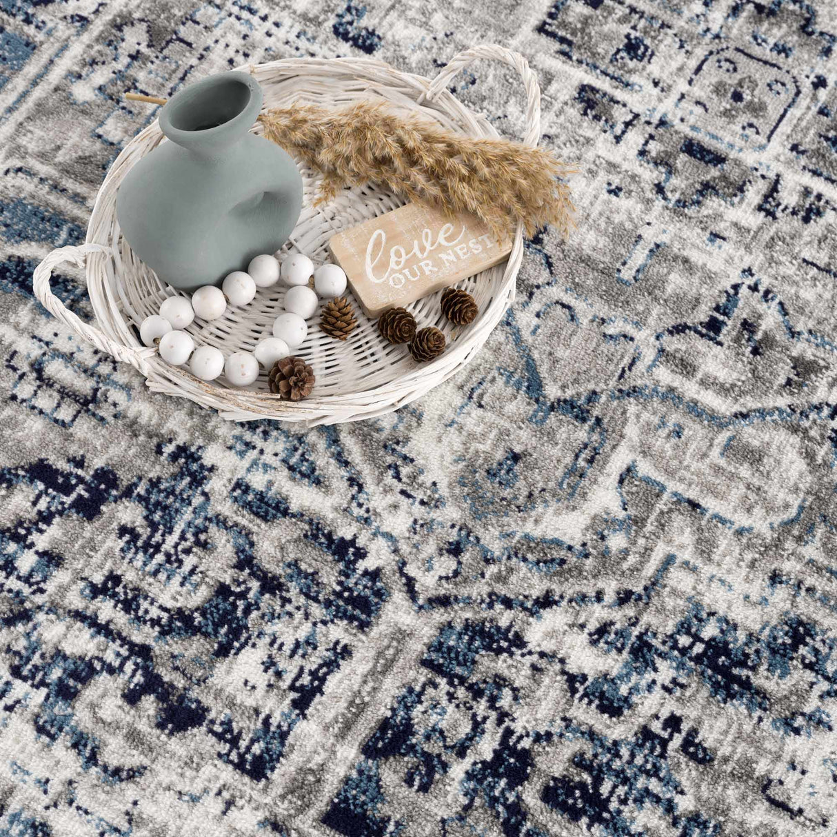 Buenaventura Navy Area Rug - Clearance