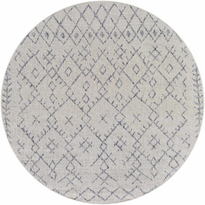 Maunawili Blue Detailed Gray Rug - Clearance