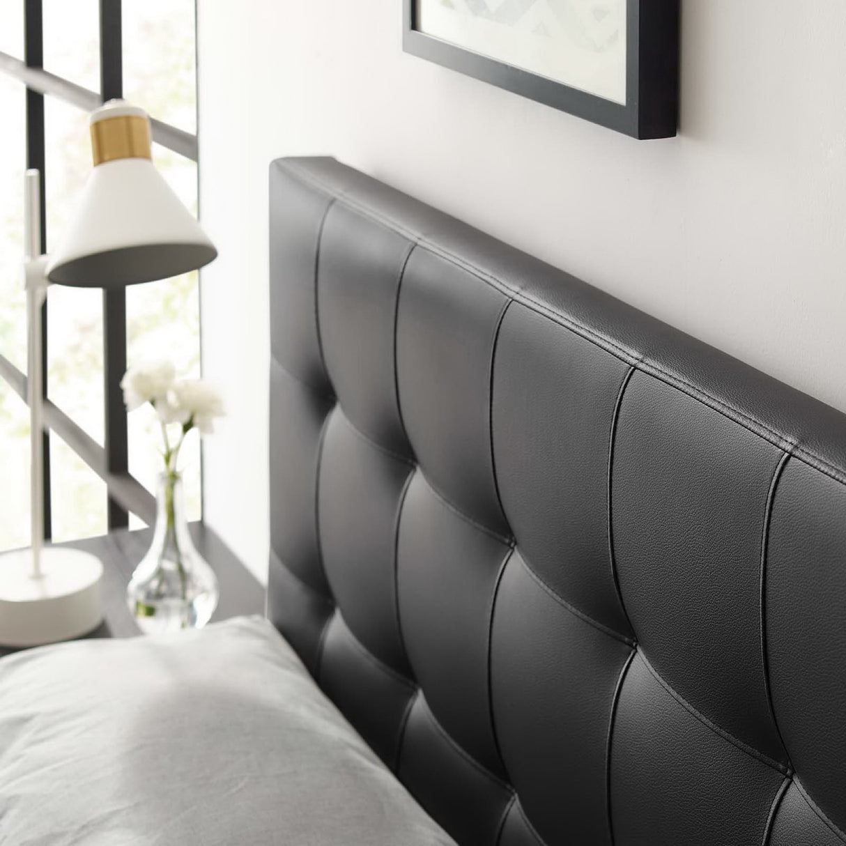 Lily Upholstered Vinyl Queen Headboard by Modway