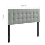 Lily Upholstered Fabric King Headboard by Modway