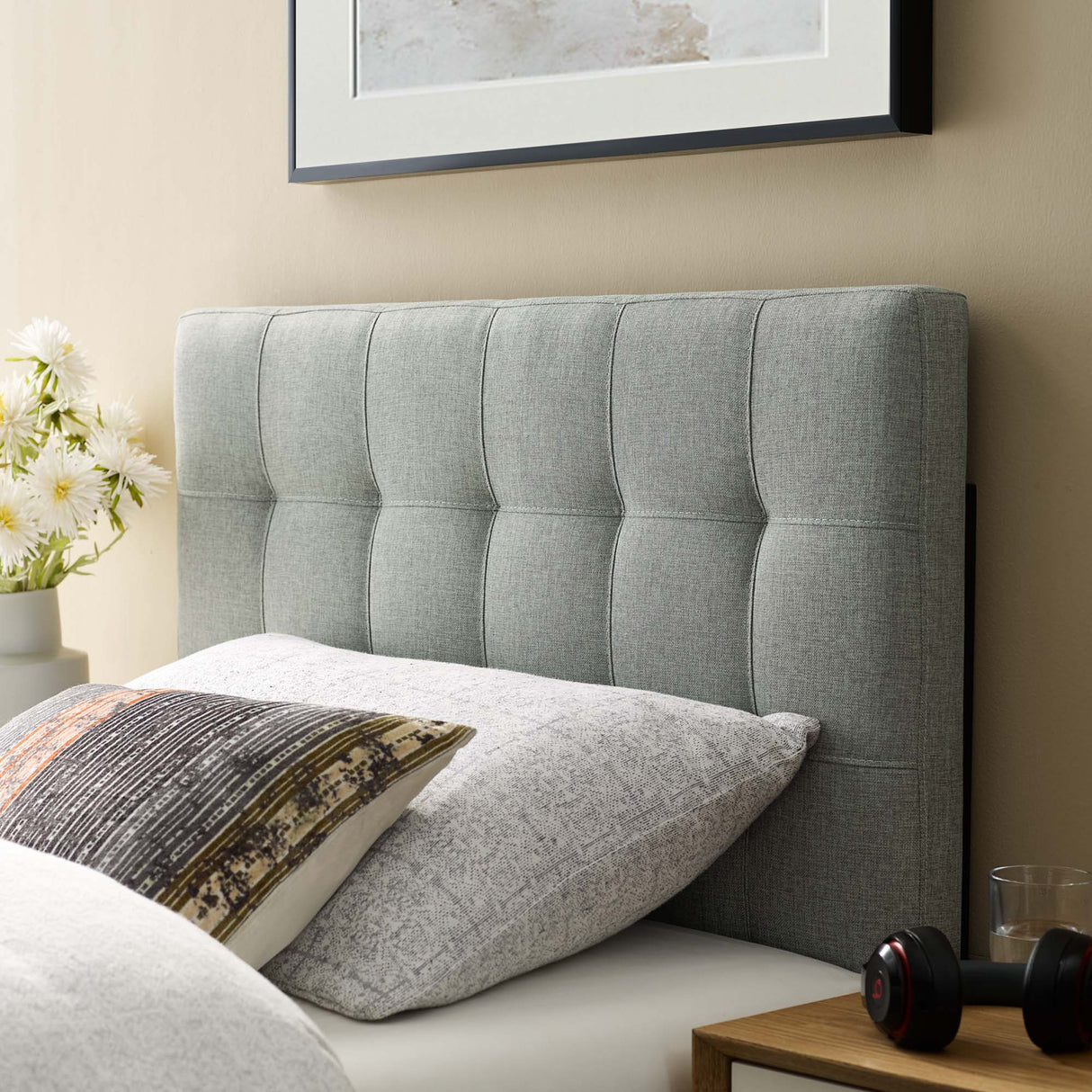 Lily Upholstered Fabric Twin Headboard by Modway