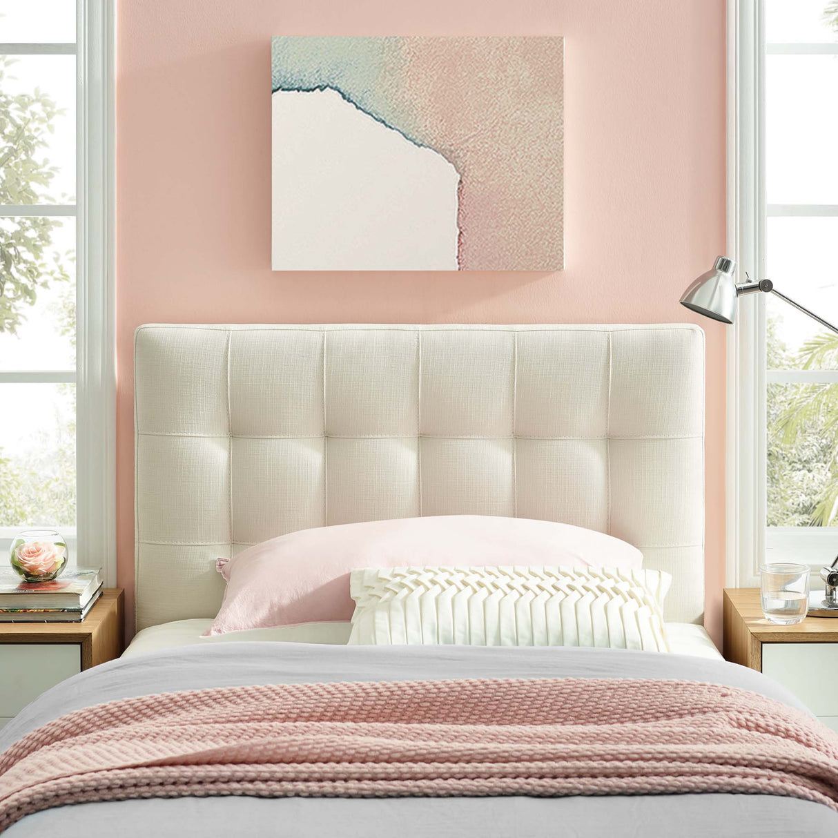 Lily Upholstered Fabric Twin Headboard by Modway