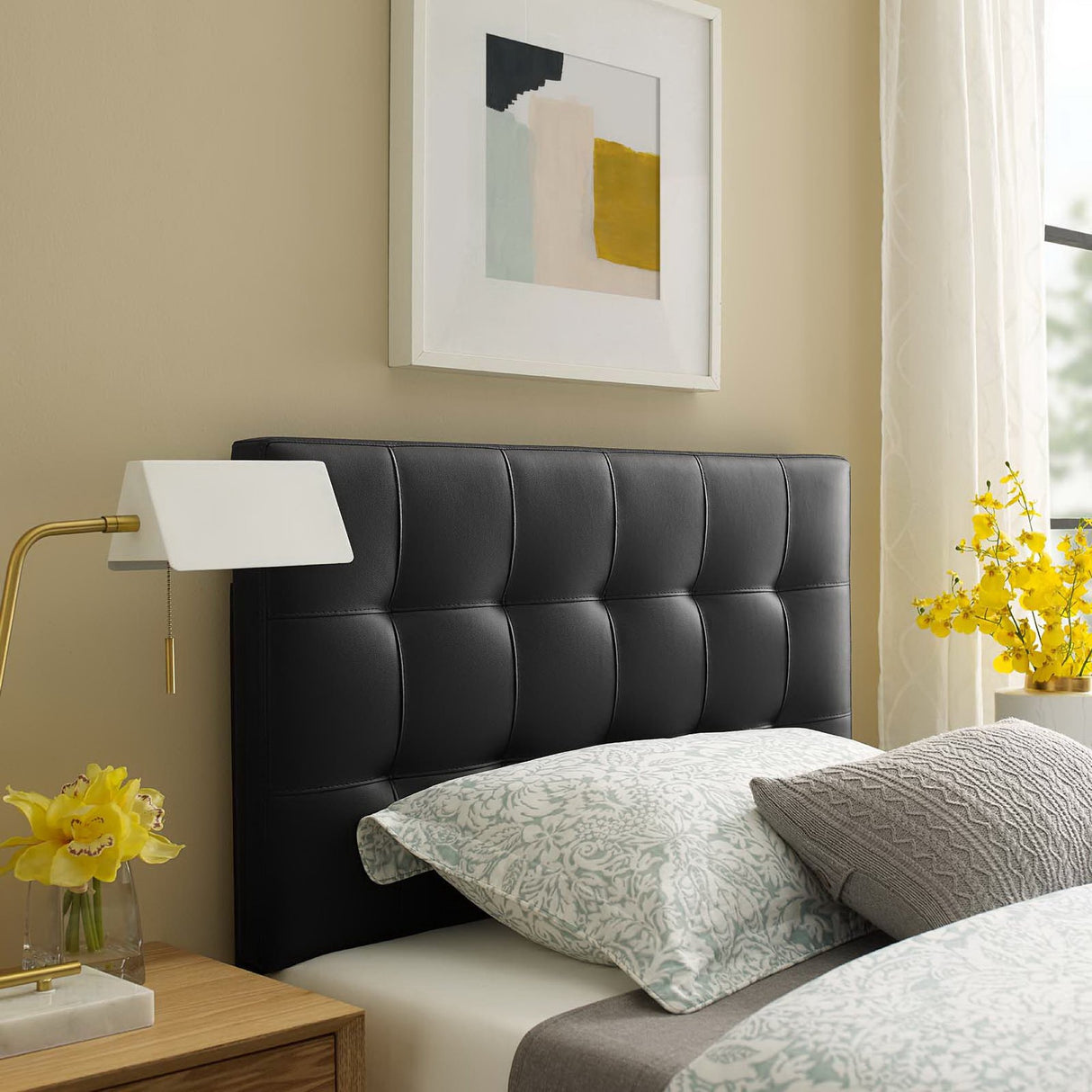 Lily Upholstered Vinyl Twin Headboard by Modway