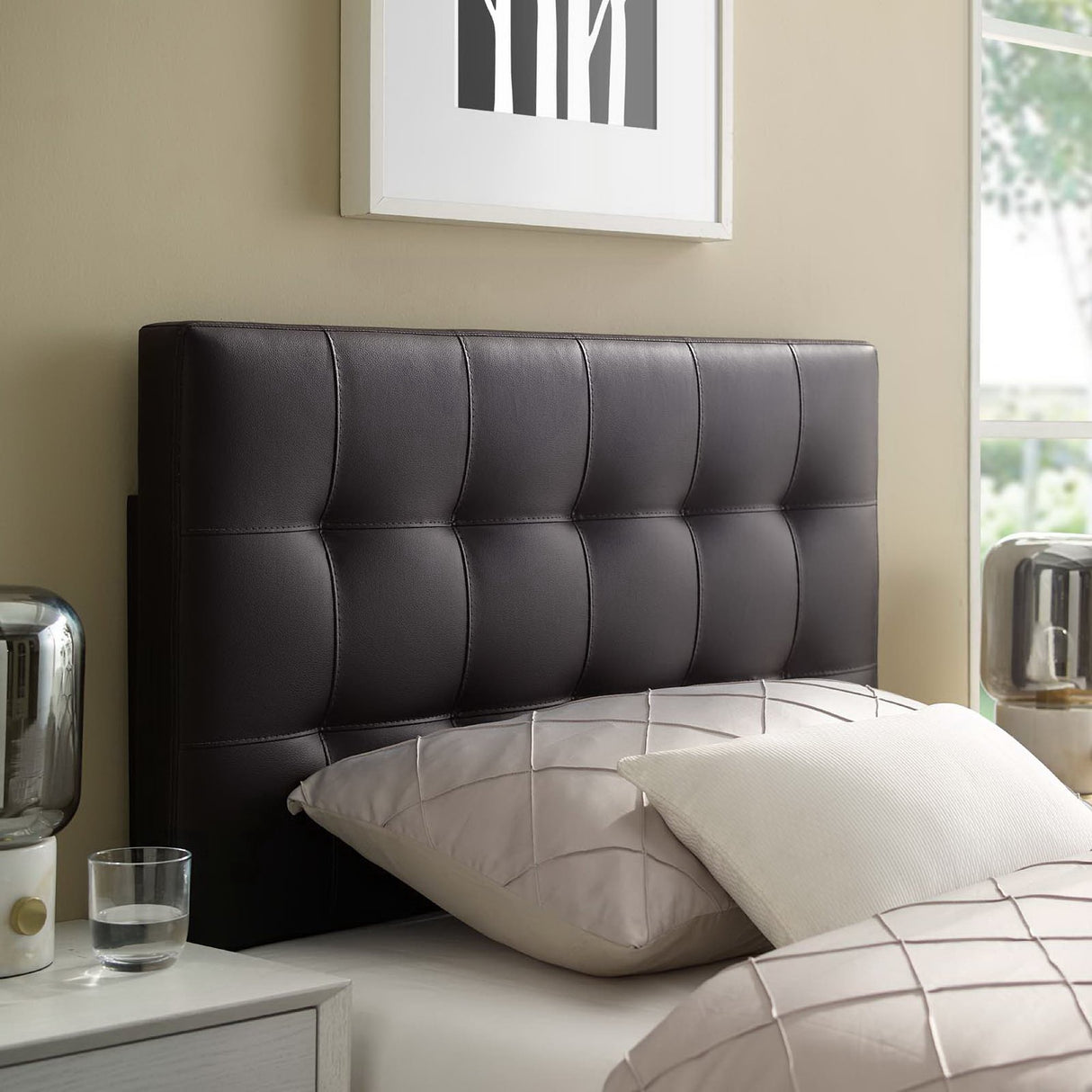 Lily Upholstered Vinyl Twin Headboard by Modway