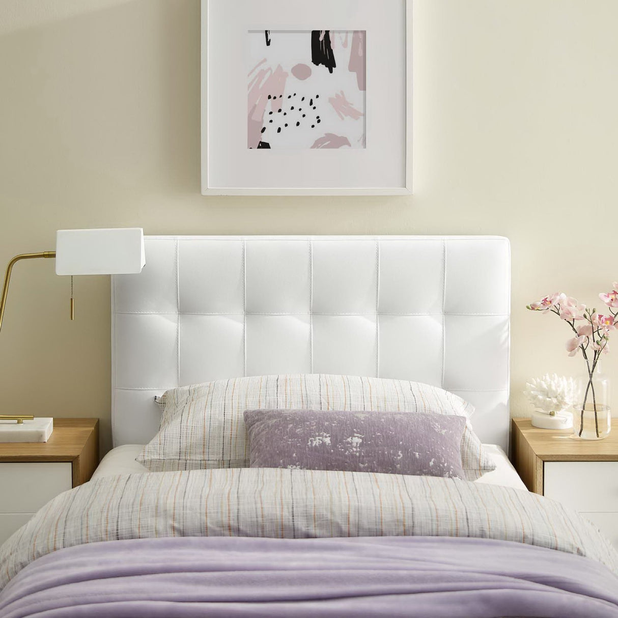 Lily Upholstered Vinyl Twin Headboard by Modway