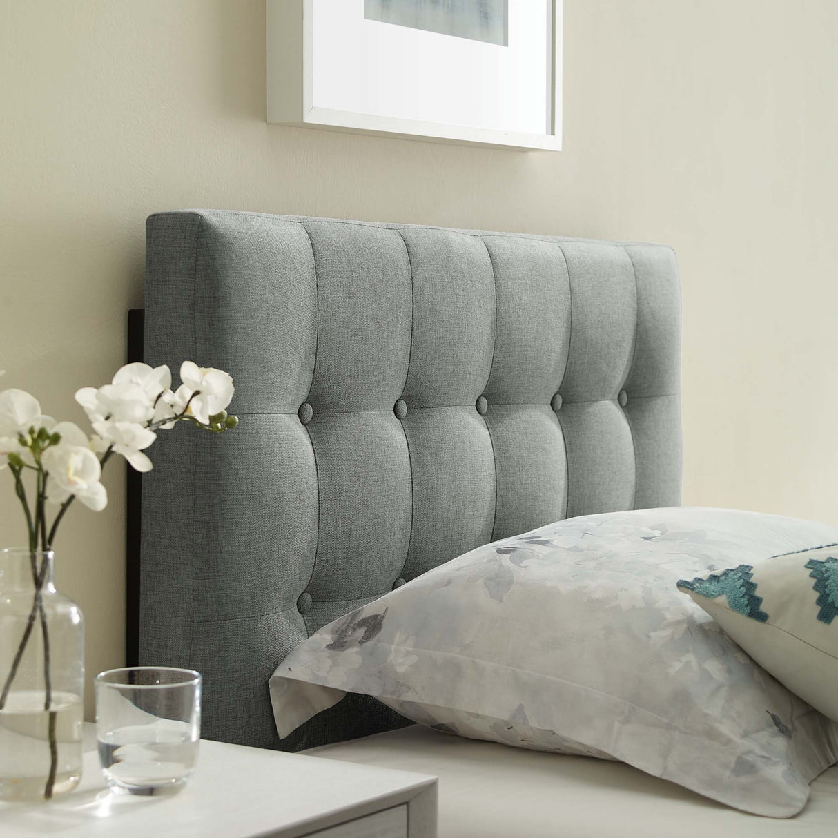 Emily Upholstered Fabric Twin Headboard by Modway