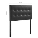 Emily Upholstered Vinyl Twin Headboard by Modway