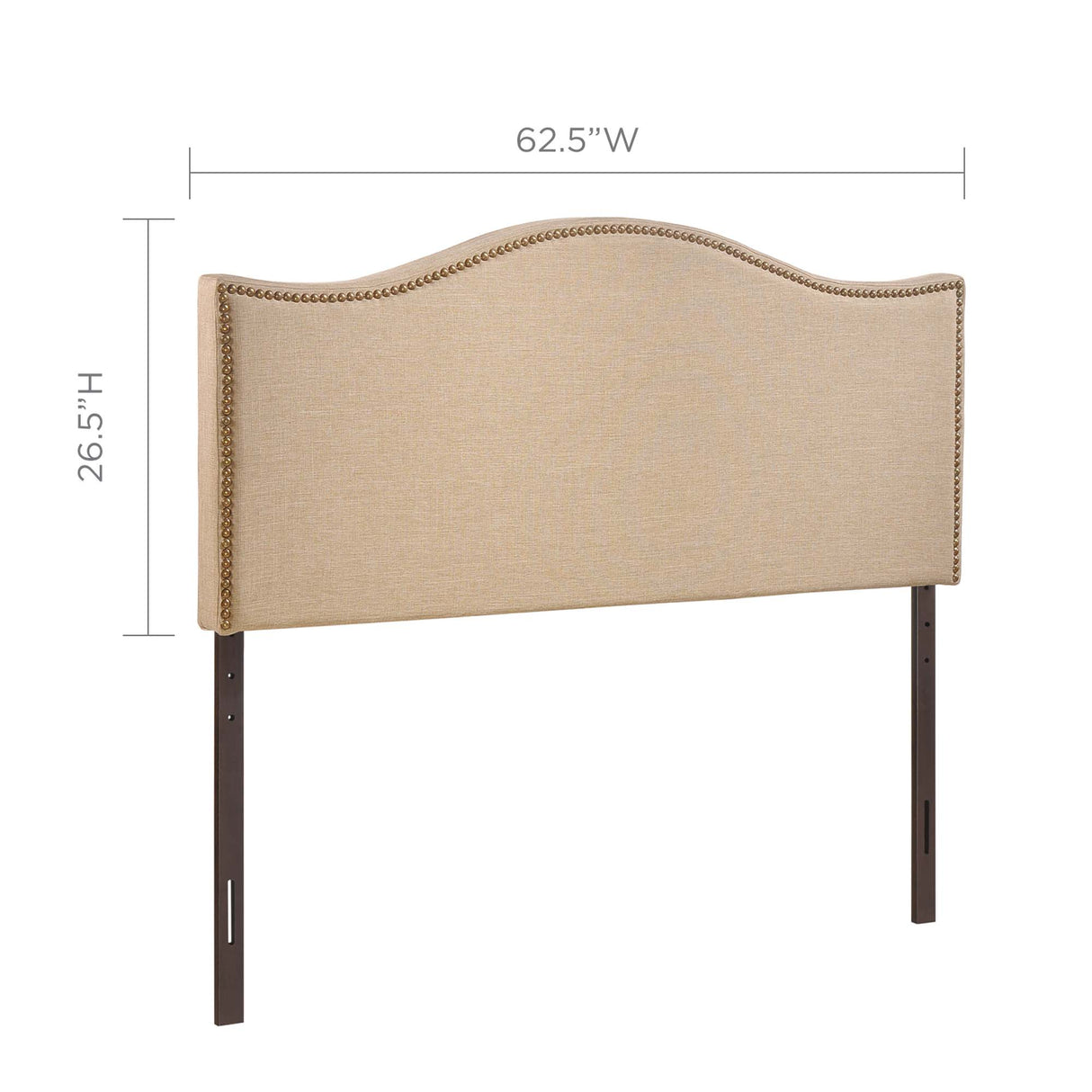 Curl Nailhead Upholstered Queen Headboard by Modway