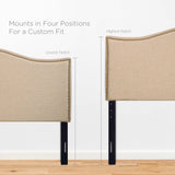 Curl Nailhead Upholstered Queen Headboard by Modway