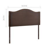 Curl Nailhead Upholstered Queen Headboard by Modway