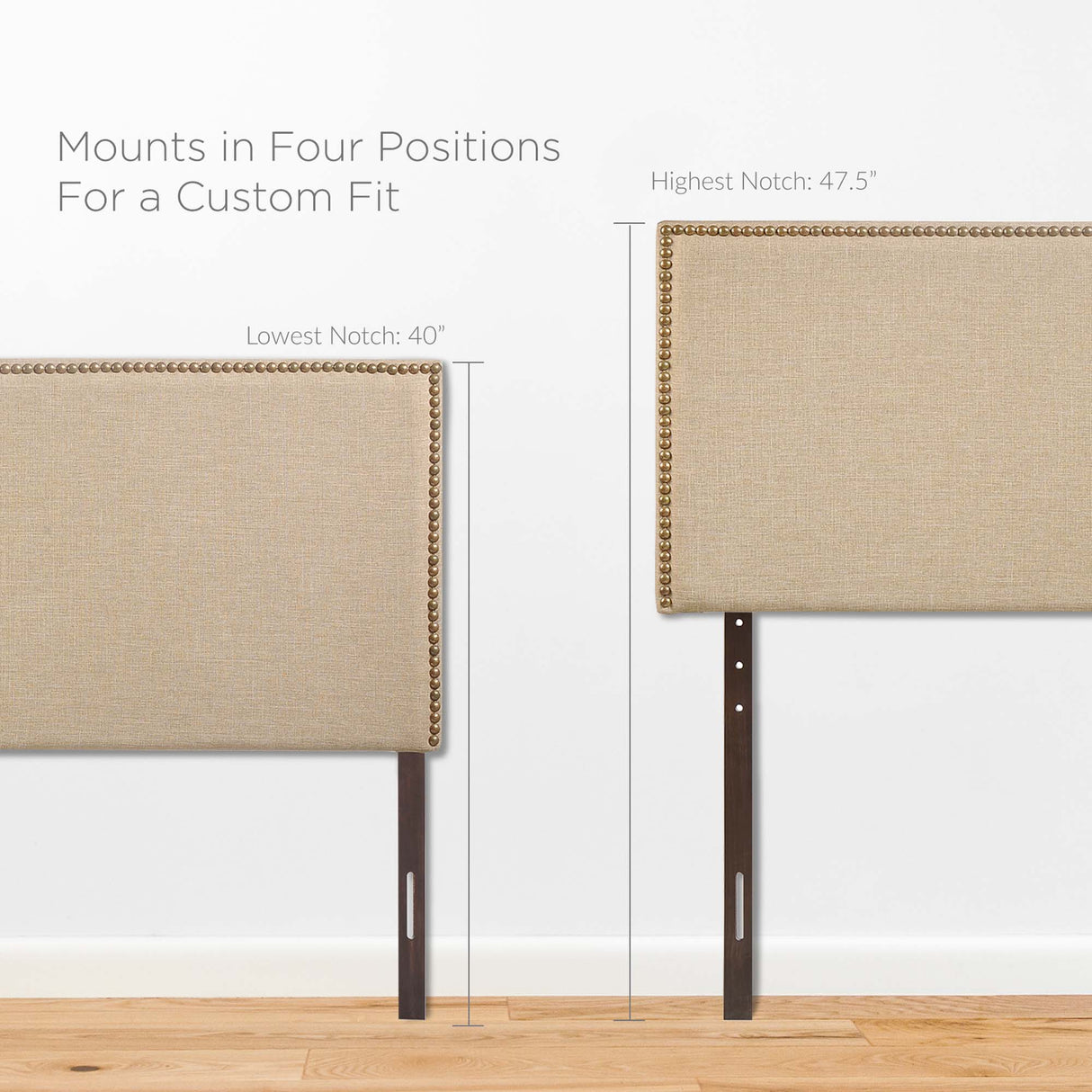 Region Nailhead Upholstered Queen Headboard by Modway