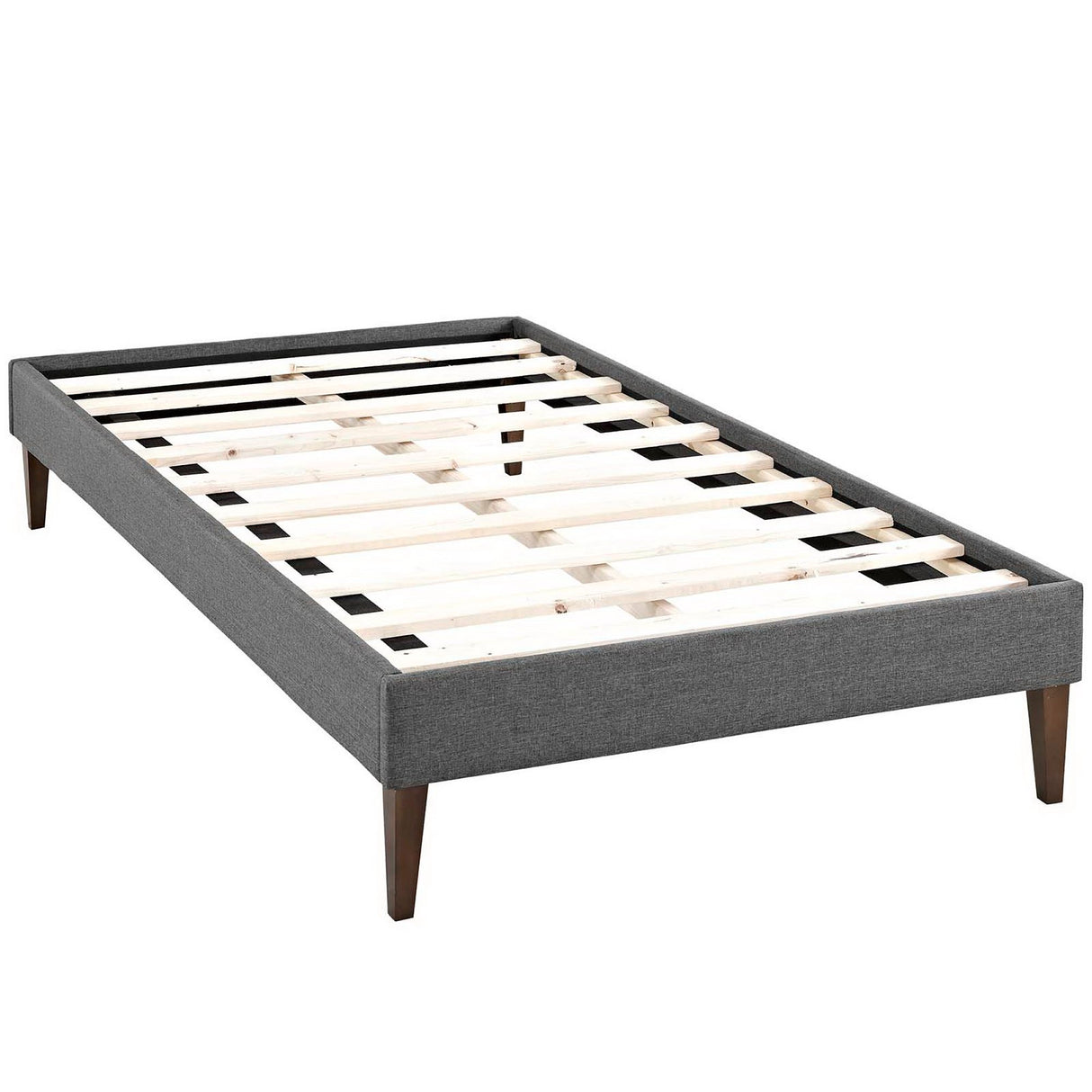 Sharon Fabric Twin Bed Frame with Squared Tapered Legs by Modway