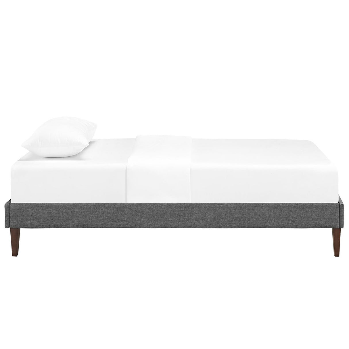 Sharon Fabric Twin Bed Frame with Squared Tapered Legs by Modway