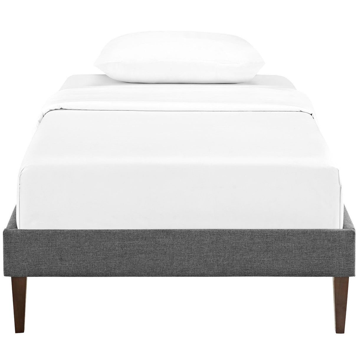 Sharon Fabric Twin Bed Frame with Squared Tapered Legs by Modway
